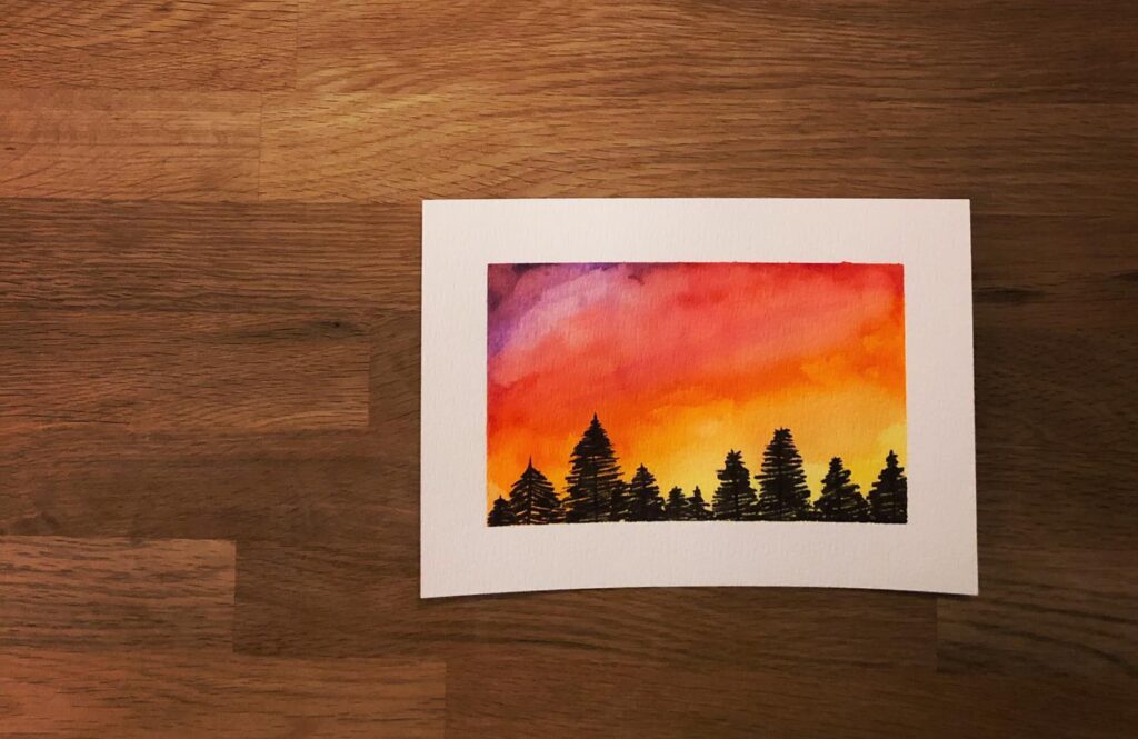 Ecoline card - Sun in the woods